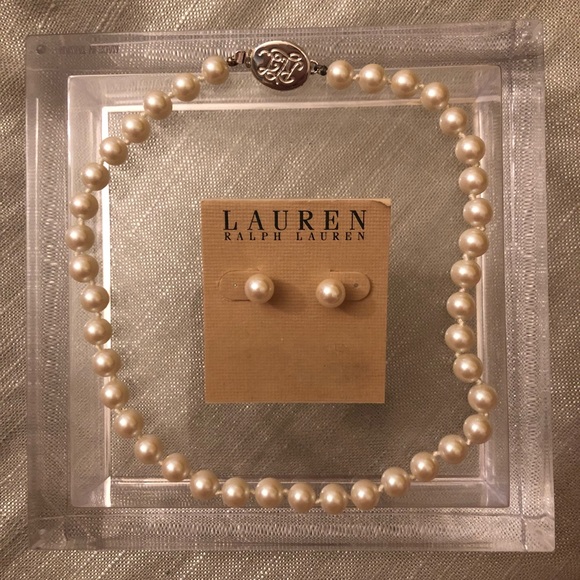 Ralph Lauren Jewelry - NWT/NWOT RL Lauren Faux Pearl Necklace Earring Set